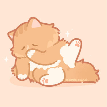 Linnea's icon, an antropomorphic dog in a flower crown doing a victory sign.